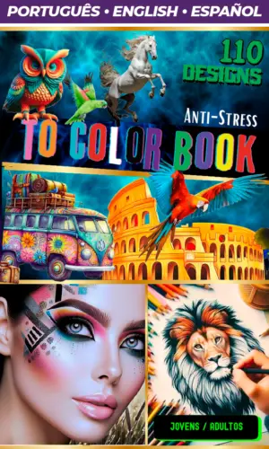 LIVRO DE COLORIR - 110 Desenhos Anti-Stress